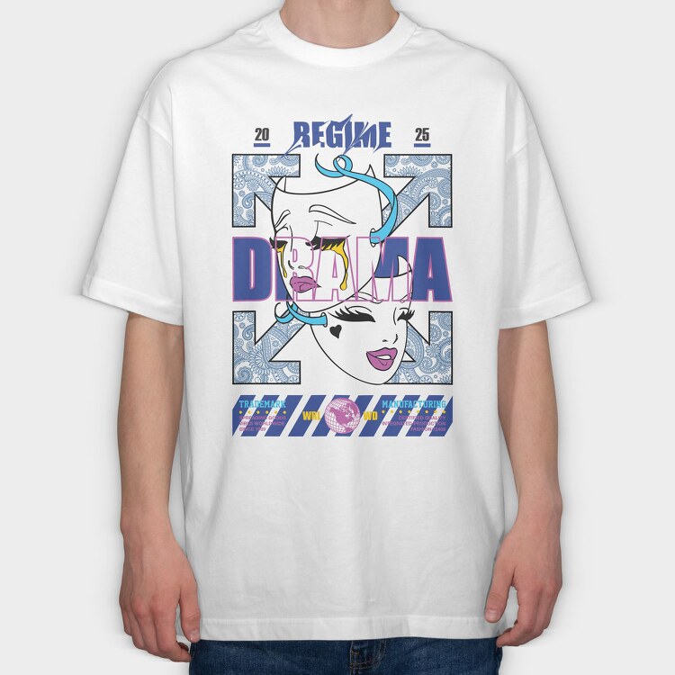 Drama 2, Tricou Oversize Barbati (Unisex)