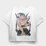 Roronoa Zoro, Tricou Oversize Barbati (Unisex)