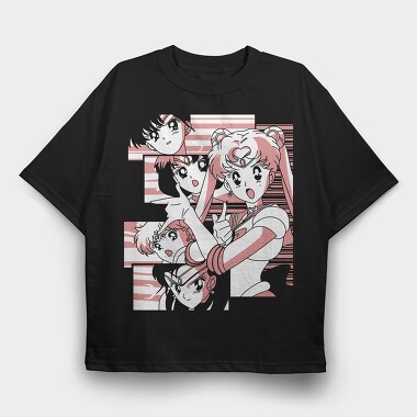Sailor Mars, Tricou Oversize Barbati (Unisex)