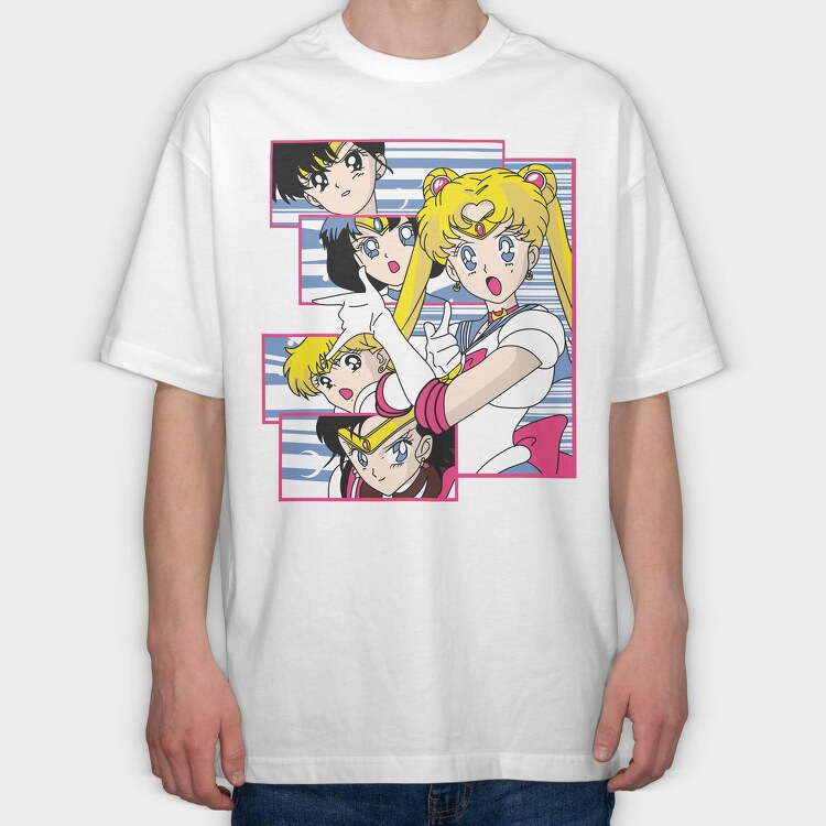 Sailor Moon 12, Tricou Oversize Barbati (Unisex)