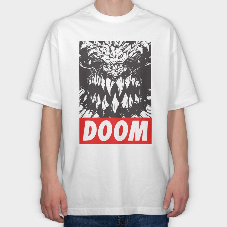 Doom 2, Tricou Oversize Barbati (Unisex)