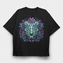 Wolf Animal Fantasy Galaxy, Tricou Oversize Barbati (Unisex)