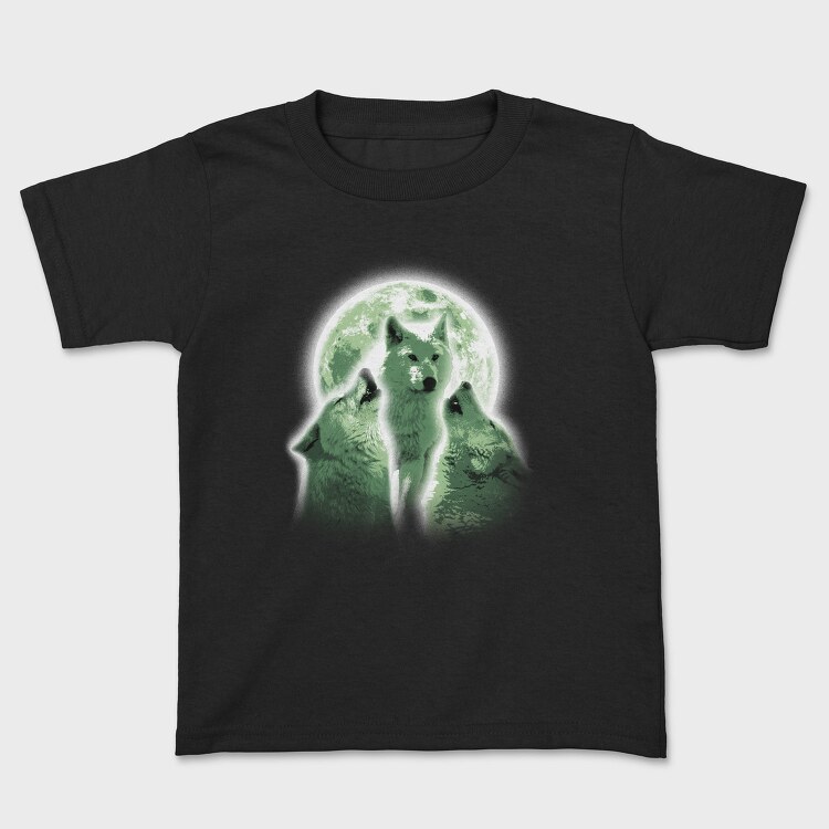 Wolves Howling At The Moon Wolf And, Tricou Copii