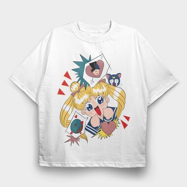 Sailor Moon 20, Tricou Oversize Barbati (Unisex)