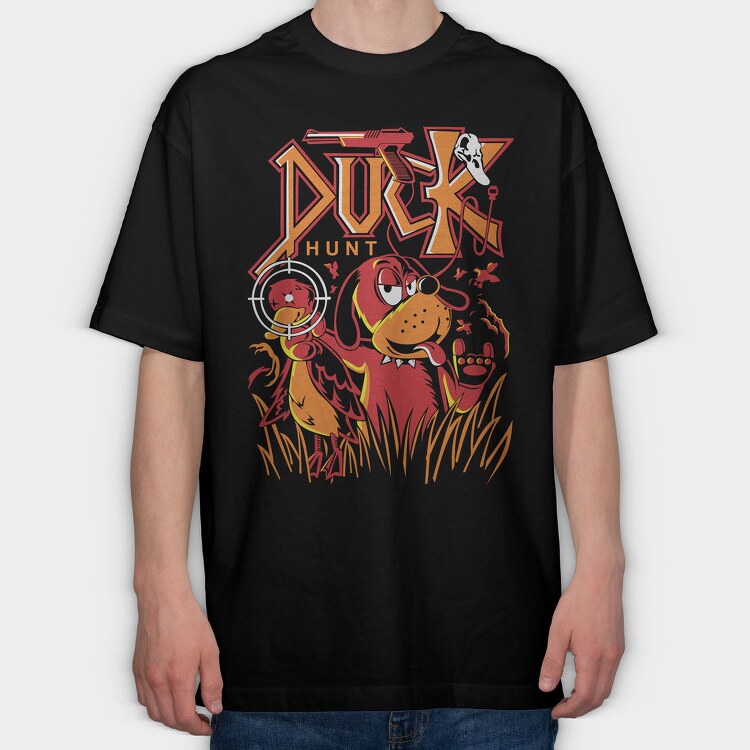 Duck Hunt, Tricou Oversize Barbati (Unisex)