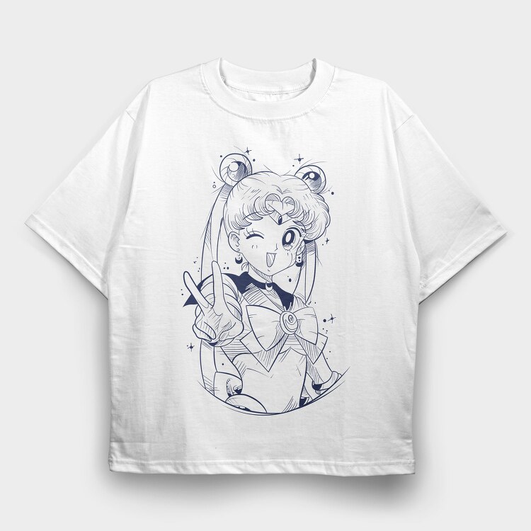 Sailor Moon 8, Tricou Oversize Barbati (Unisex)