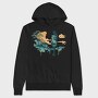 Woman And Nature Watercolor, Hanorac Oversize Barbati (Unisex)
