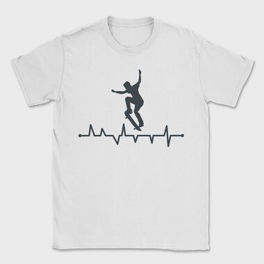 Skateboard Heart Line, Tricou Barbati (Unisex)
