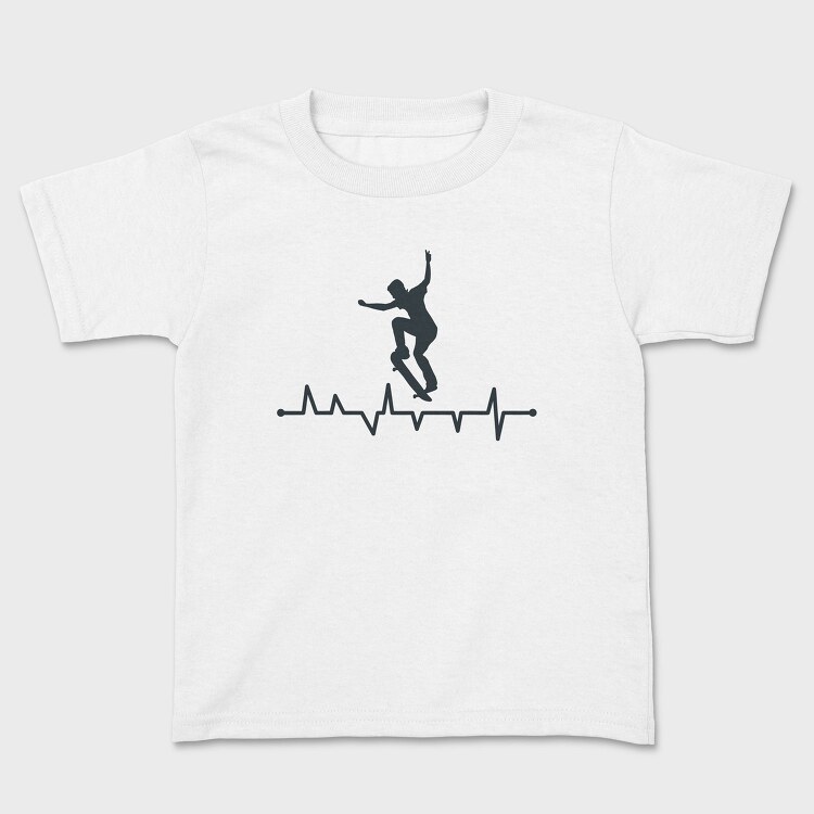 Skateboard Heart Line, Tricou Copii