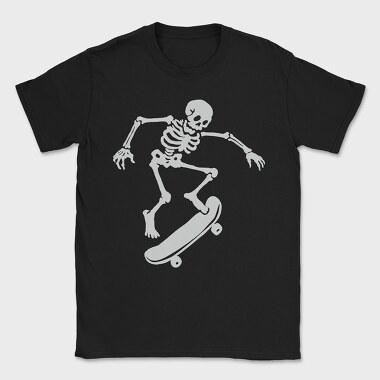 Skateboarding Skeleton On Skateboard, Tricou Barbati (Unisex)