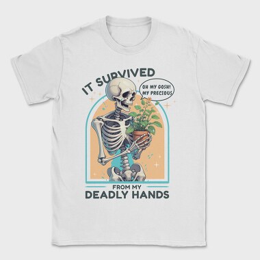 Skeleton Gardener Humor It Survived, Tricou Barbati (Unisex)