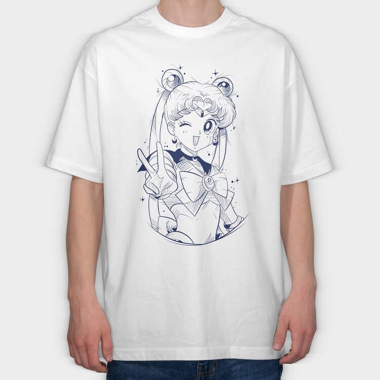 Sailor Moon 8, Tricou Oversize Barbati (Unisex)