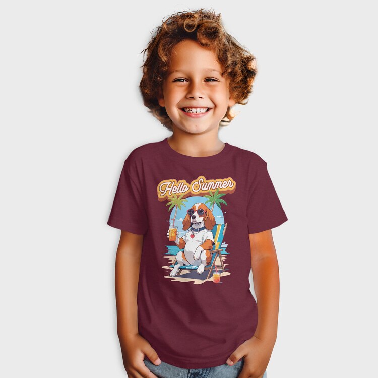 Dog Beach Hello Summer, Tricou Copii