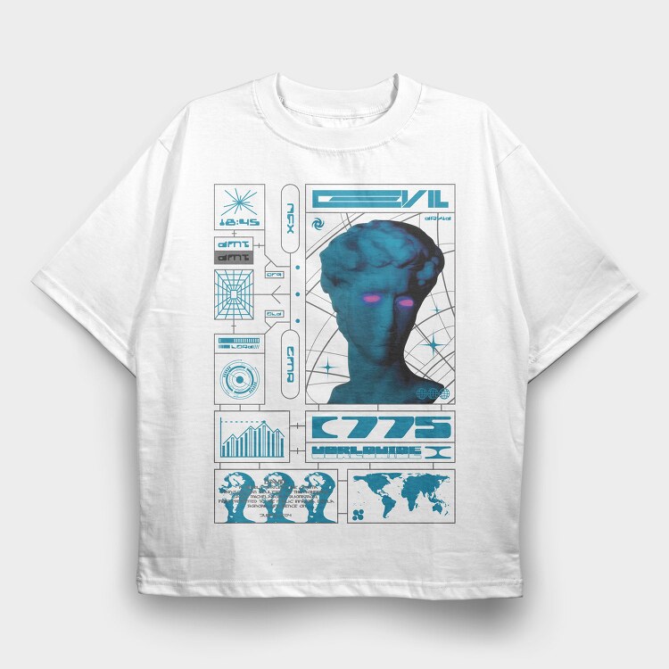 Electric Evil 2, Tricou Oversize Barbati (Unisex)
