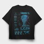Electric Evil 1, Tricou Oversize Barbati (Unisex)