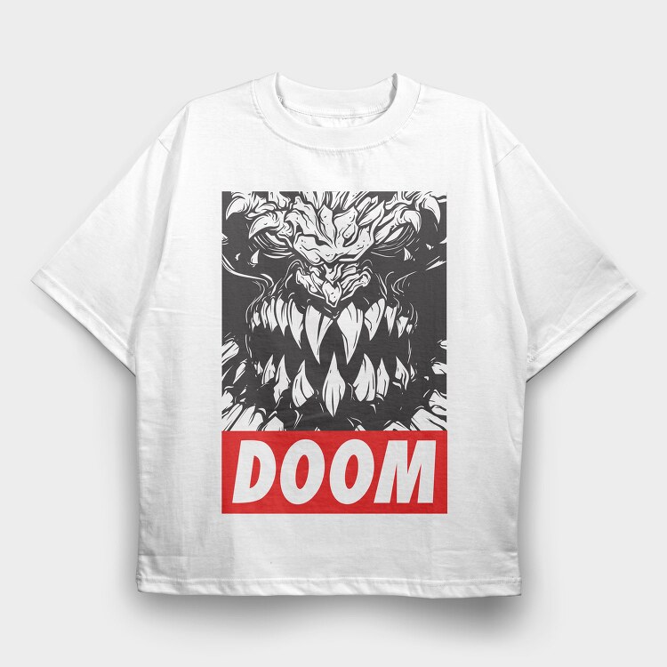 Doom 2, Tricou Oversize Barbati (Unisex)