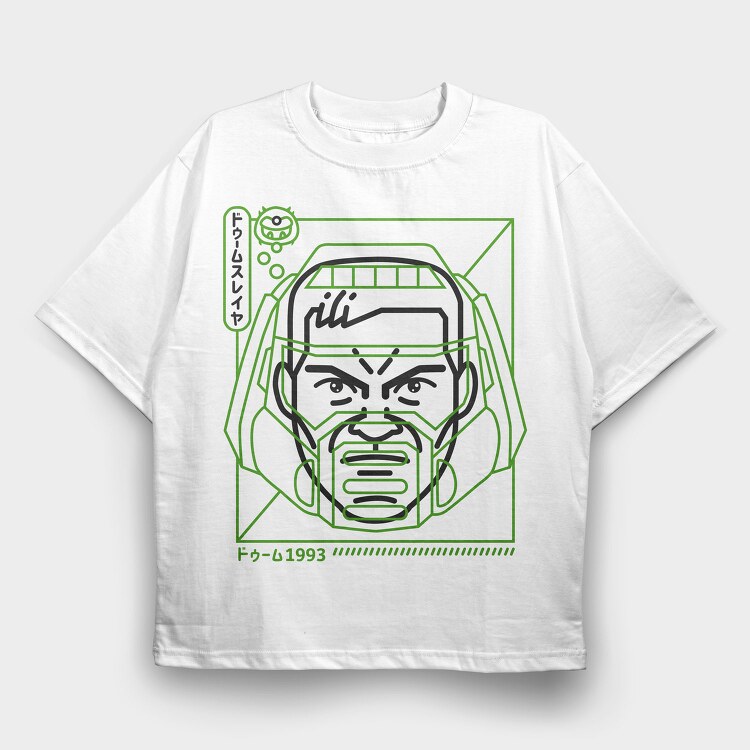 Doom 1, Tricou Oversize Barbati (Unisex)