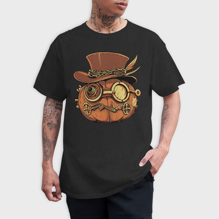 Steampunk Pumpkin, Tricou Barbati (Unisex)
