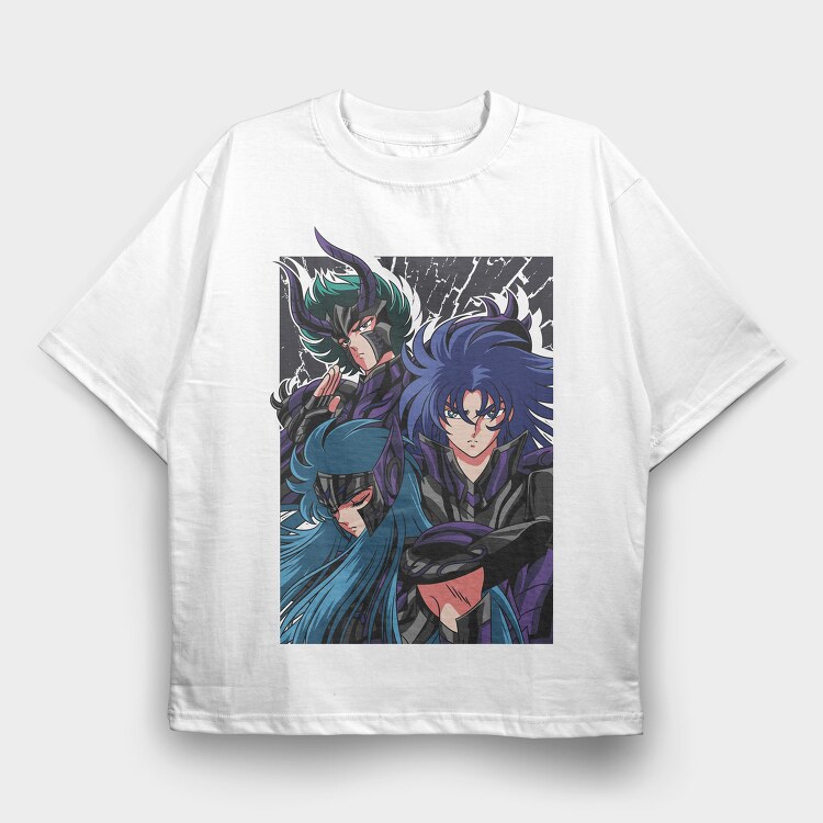 Saint Seiya Knights of the Zodiac 4, Tricou Oversize Barbati (Unisex)