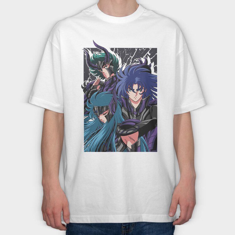 Saint Seiya Knights of the Zodiac 4, Tricou Oversize Barbati (Unisex)