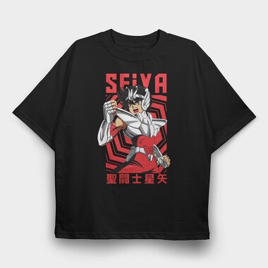 Saint Seiya Knights of the Zodiac 7, Tricou Oversize Barbati (Unisex)