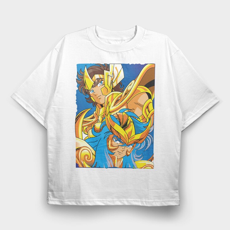 Saint Seiya Knights of the Zodiac, Tricou Oversize Barbati (Unisex)