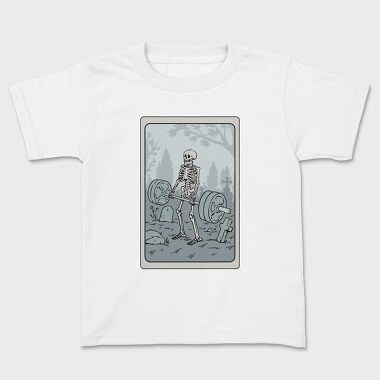 Skeleton Gym Deadlifting Humor, Tricou Copii
