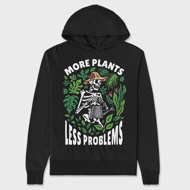 Skeleton Watering House Plants, Hanorac Oversize Barbati (Unisex)