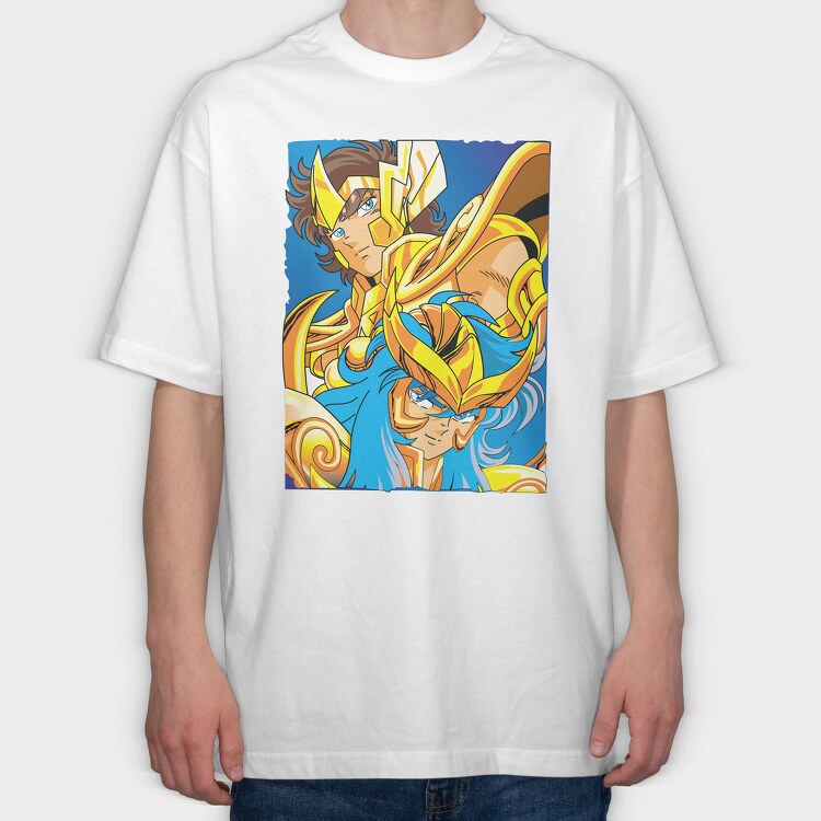 Saint Seiya Knights of the Zodiac, Tricou Oversize Barbati (Unisex)