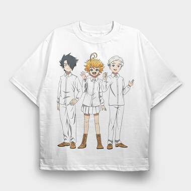 The Promised Neverland, Tricou Oversize Barbati (Unisex)