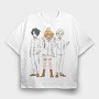 The Promised Neverland, Tricou Oversize Barbati (Unisex)