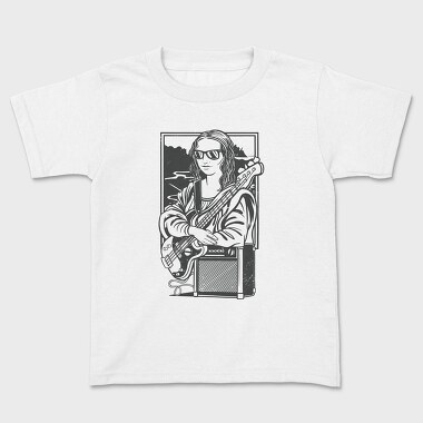 Mona Lisa Electric Guitar Rock, Tricou Copii