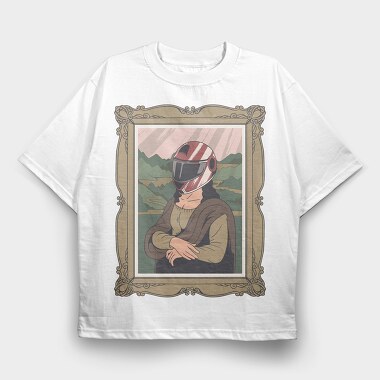 Mona Lisa Helmet, Tricou Oversize Barbati (Unisex)