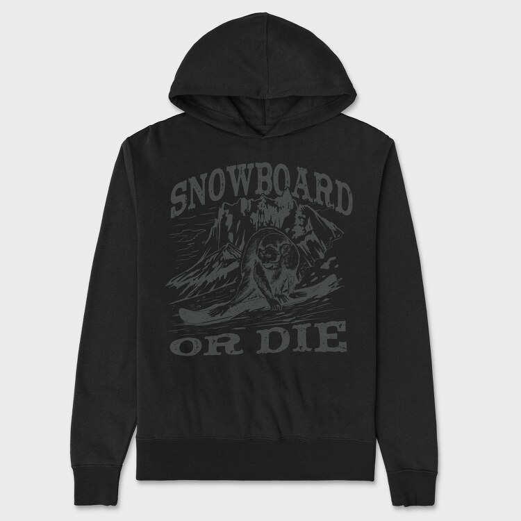 Monkey Snowboarding, Hanorac Oversize Barbati (Unisex)