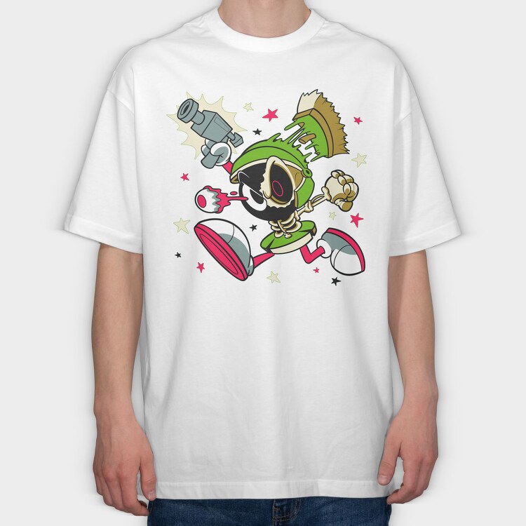 Crazy Marvin the Martain, Tricou Oversize Barbati (Unisex)