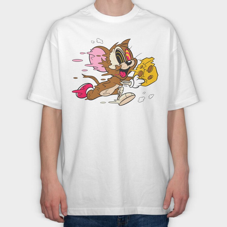 Crazy Jerry, Tricou Oversize Barbati (Unisex)
