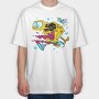 Crazy Sponge Bob, Tricou Oversize Barbati (Unisex)