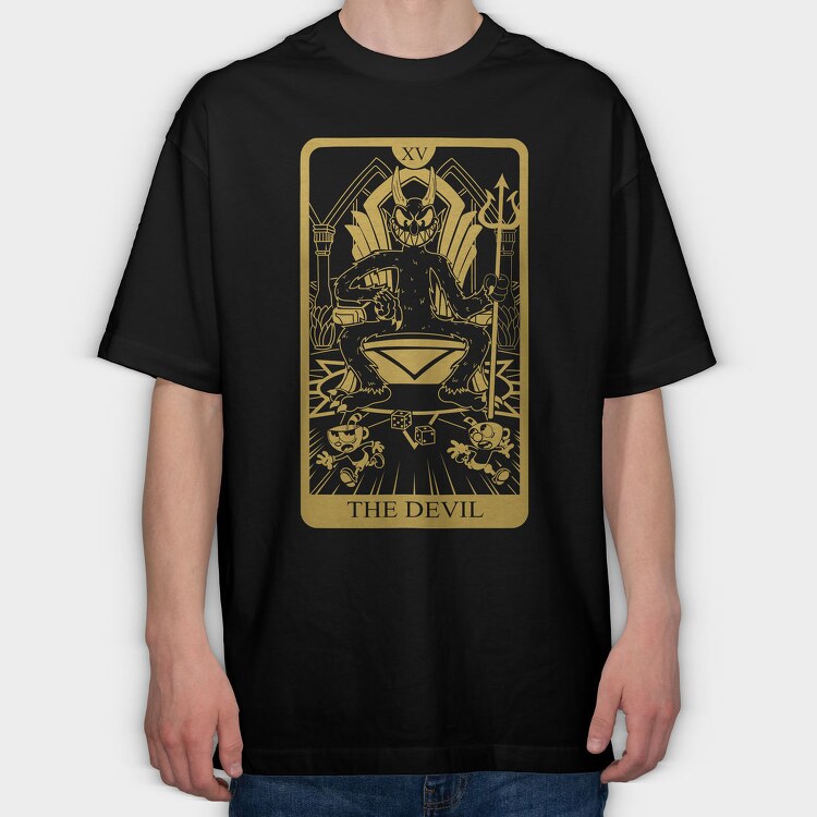 Cuphead 10, Tricou Oversize Barbati (Unisex)