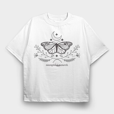 Moon Butterfly Tote, Tricou Oversize Barbati (Unisex)