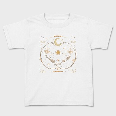 Moon Circle And Wildflowers Stars Sun Planets Tote 10, Tricou Copii
