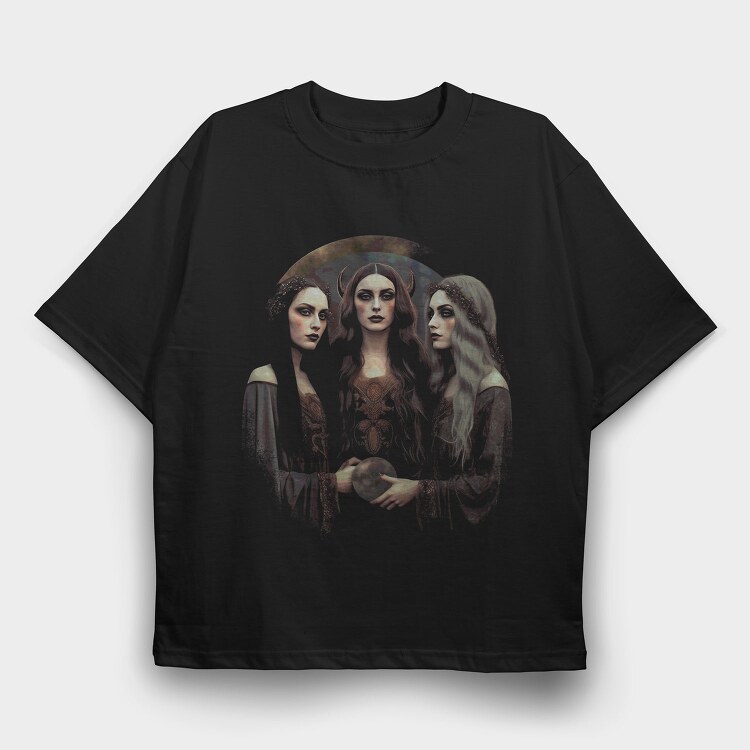 Moon Goddesses, Tricou Oversize Barbati (Unisex)