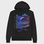 Moon Landscape Planets, Hanorac Oversize Barbati (Unisex)