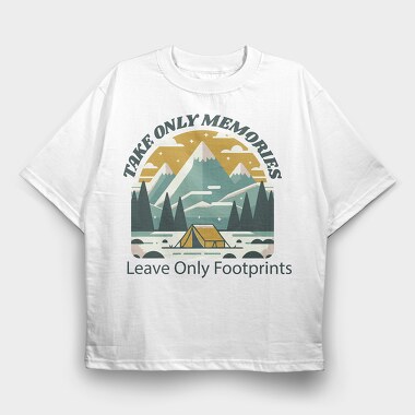 Motivational Camping Quote, Tricou Oversize Barbati (Unisex)
