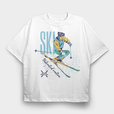 Ski Unlimited Emotion Winter, Tricou Oversize Barbati (Unisex)