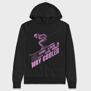 Skier Action Quote, Hanorac Oversize Barbati (Unisex)