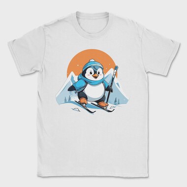 Skiing Penguin Sky, Tricou Barbati (Unisex)