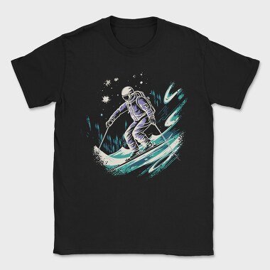 Skiing Snow Sport Night Ski, Tricou Barbati (Unisex)