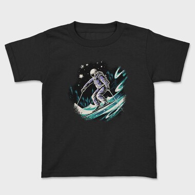 Skiing Snow Sport Night Ski, Tricou Copii