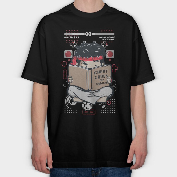 Cheat Codes For Fighters, Tricou Oversize Barbati (Unisex)