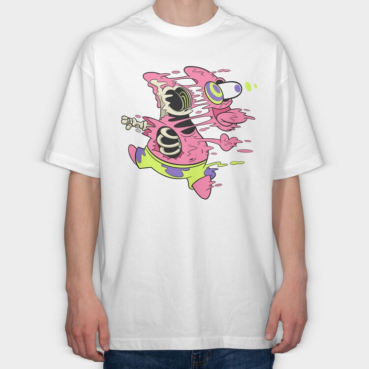 Crazy Patrick Star, Tricou Oversize Barbati (Unisex)